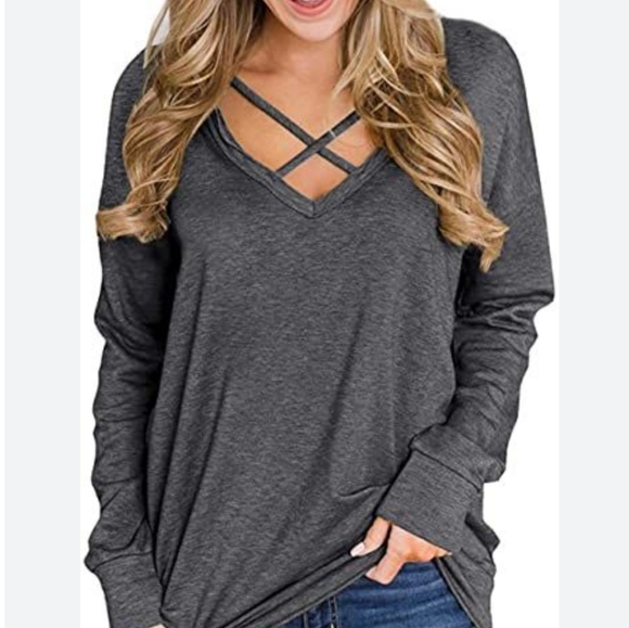 Genhoo Tops - Genhoo Dark Gray Top
